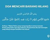 Doa Minta Kembalikan Barang Yang Hilang